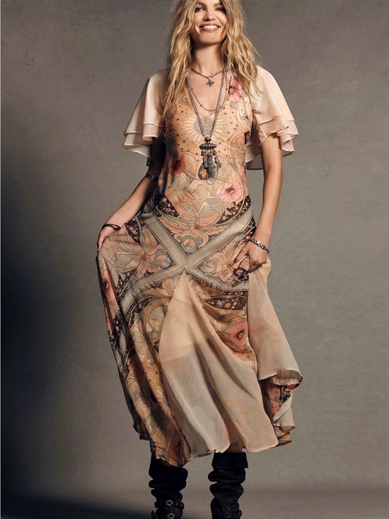 Free People Dresses & Skirts - Free People celestial nights maxi dress boho flirty NWT small